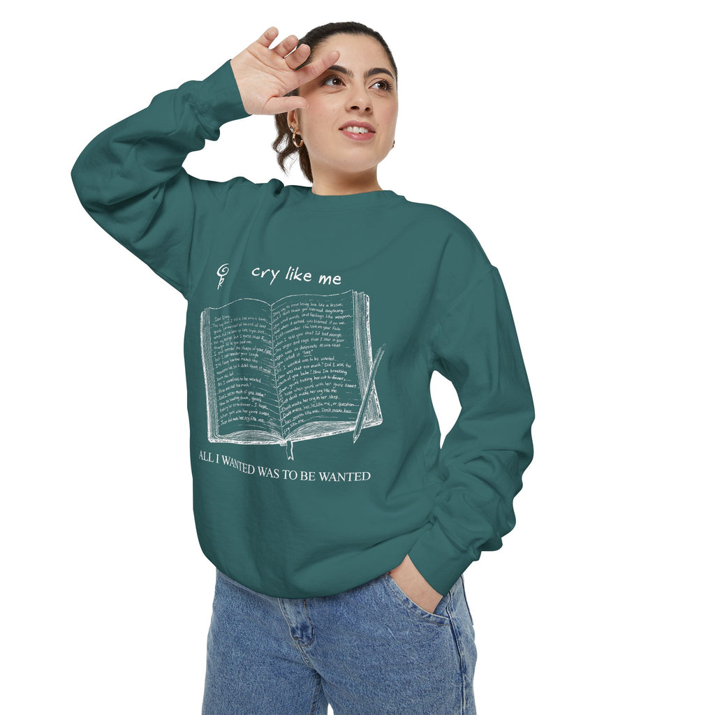 Gabi Rosengren "cry like me" sweatshirt - Singer/Songwriter Merch